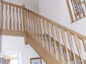 Oak staircase North Devon by Awlwood Joinery